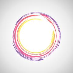 Circle Shape - Isolated On Gray Background - Vector Illustration, Graphic Design. Abstract Concept