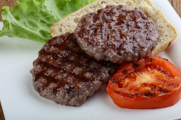 Grilled burger cutlet