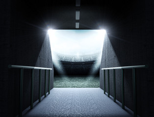 Fototapeta na wymiar stadium tunnel