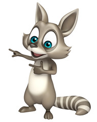  pointing Raccoon cartoon character