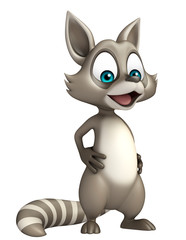 funny Raccoon cartoon character