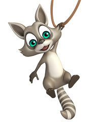 funny Raccoon cartoon character