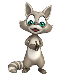 funny Raccoon cartoon character