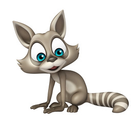 funny Raccoon cartoon character