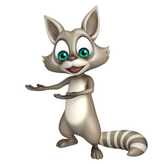 funny Raccoon cartoon character
