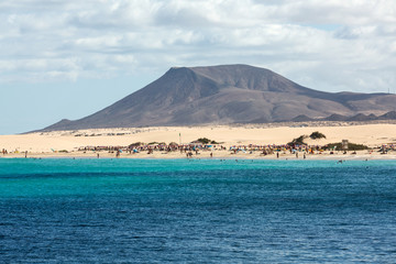 Corralejo Beach on Fuerteventura, Canary Islands. Spain