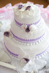 Wedding cake on the table