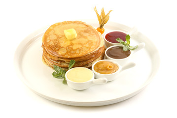 Homemade Pumpkin Pancakes with Butter