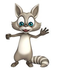 Fototapeta na wymiar funny Raccoon cartoon character