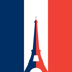 Fototapeta na wymiar Eiffel Tower Logo Paris. Vector Illustration.