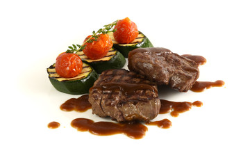 Grilled meat Fillet with Vegetables