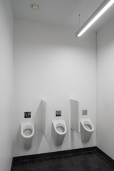 Interior of toilet. Urinal in the bathroom. WC.