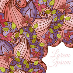 Vector Colored Floral Background