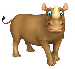 funny  Rhino cartoon character