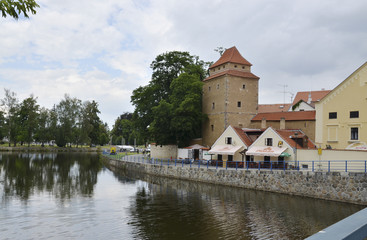 Ceske Budejovice, Czech Republic, Malse River Embankment