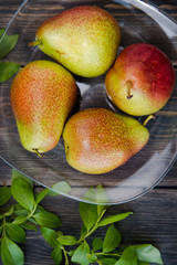 fresh ripe organic pears