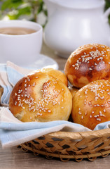 Buns with sesame seeds