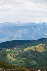 Fototapeta na wymiar Serpentine road in Dolomites