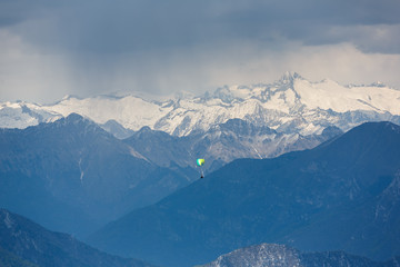 Paraglider in the Dolomites