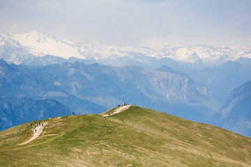 Tourists on the hill