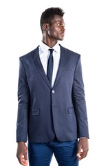 Handsome black man looking lateral