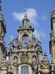 Fototapeta na wymiar Fachada de la catedral de Santiago de Compostela,Galicia,España