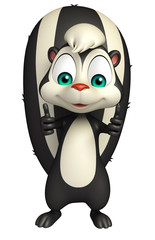 thumbs up Skunk cartoon character