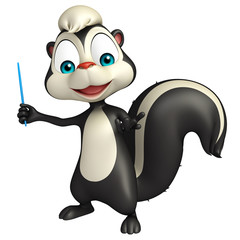 pointing Skunk cartoon character