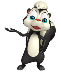 pointing Skunk cartoon character