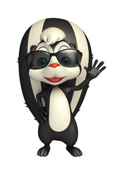 Skunk cartoon character with sunglass