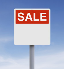 Blank Sale Sign
