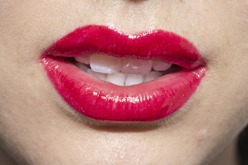 sensual red lips