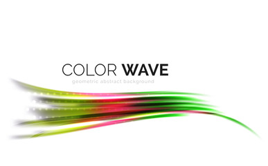 Abstract color wave design element