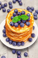 Pancake with blueberries