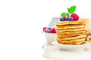 Tasty pancakes with berries