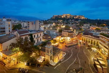 Photo sur Plexiglas Athènes Athènes la nuit