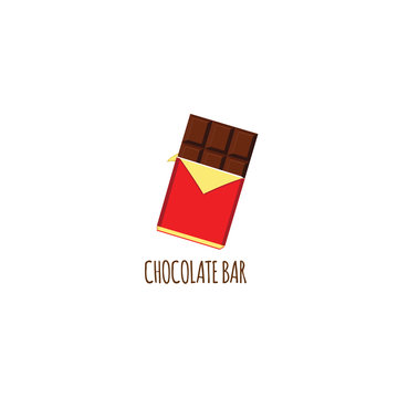 Dark Chocolate bar icon, modern minimal flat design style, vector illustration