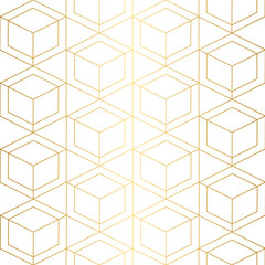 Golden texture. Seamless geometric pattern. Golden background. G