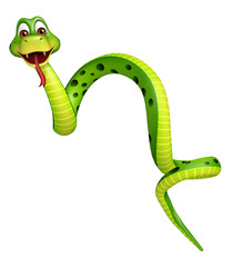 funny  Snake cartoon character