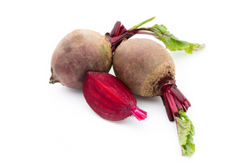 Beetroot isolated on the white background.