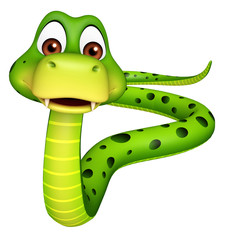 Naklejka premium walk Snake cartoon character