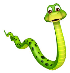 Fototapeta premium walk Snake cartoon character