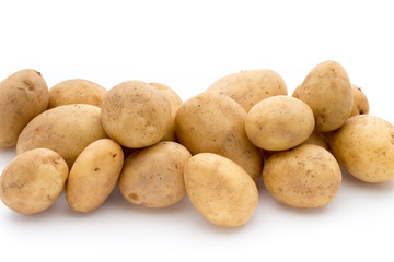 New potato isolated on white background.