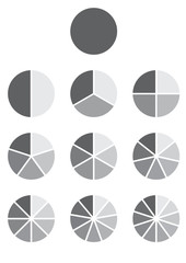 Greyscale circle graph
