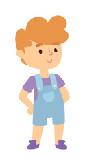 Boy portrait vector illustration.