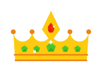 Golden crown vector illustration.