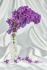 Lilac and vase