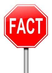 Fact sign concept.