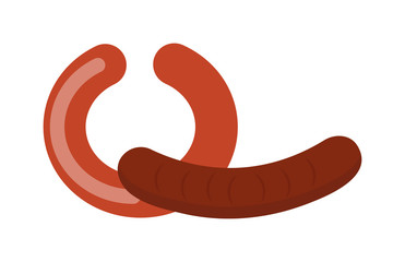 German sausages vector illustration.