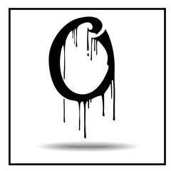 Melted grunge font